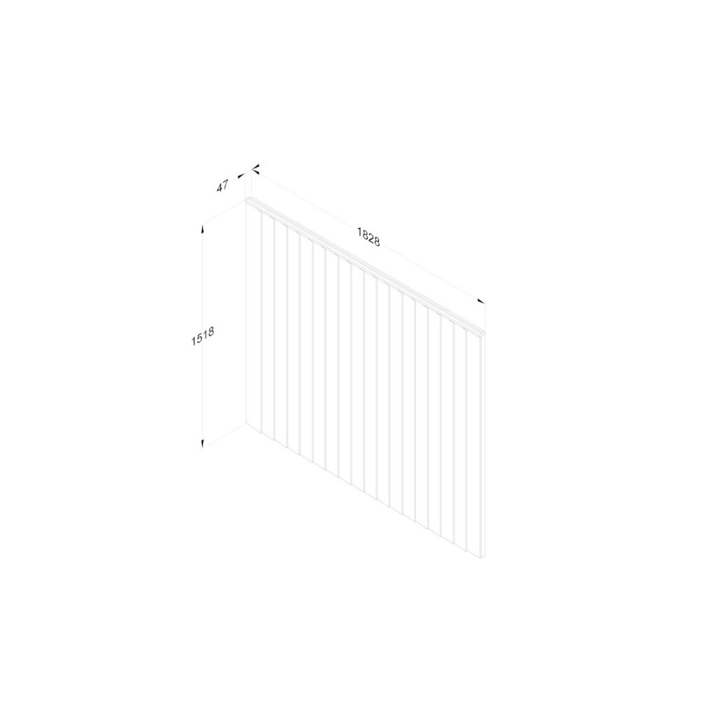 Forest Garden 6ft x 5ft Pressure Treated Closeboard Fence Panel – Pack of 4 5013053167793 2
